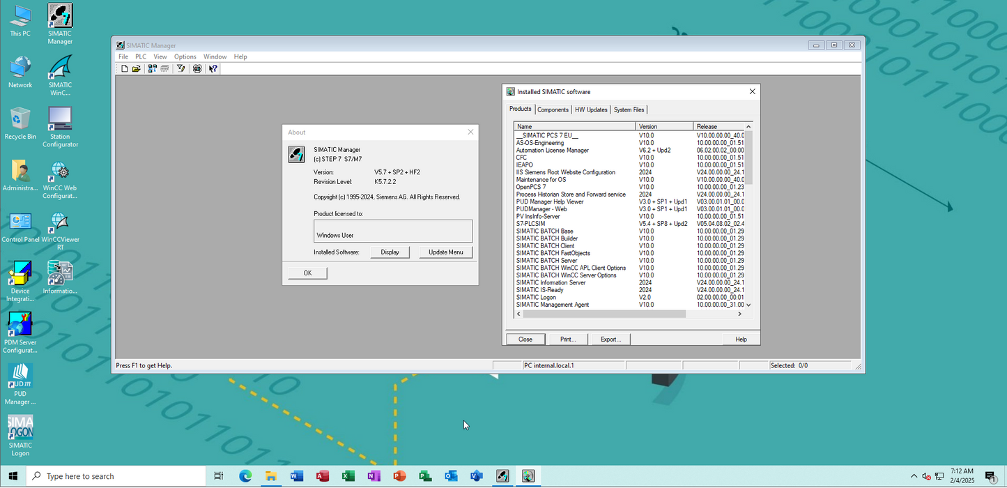 Siemens PCS7 V10 Virtual Machine