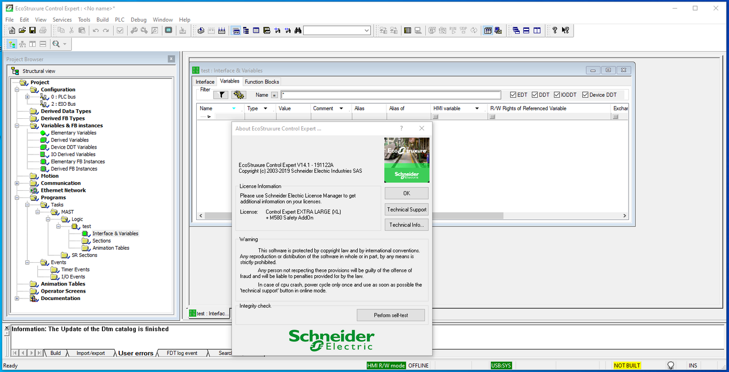 Schneider Master Virtual Machine